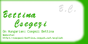 bettina csegezi business card